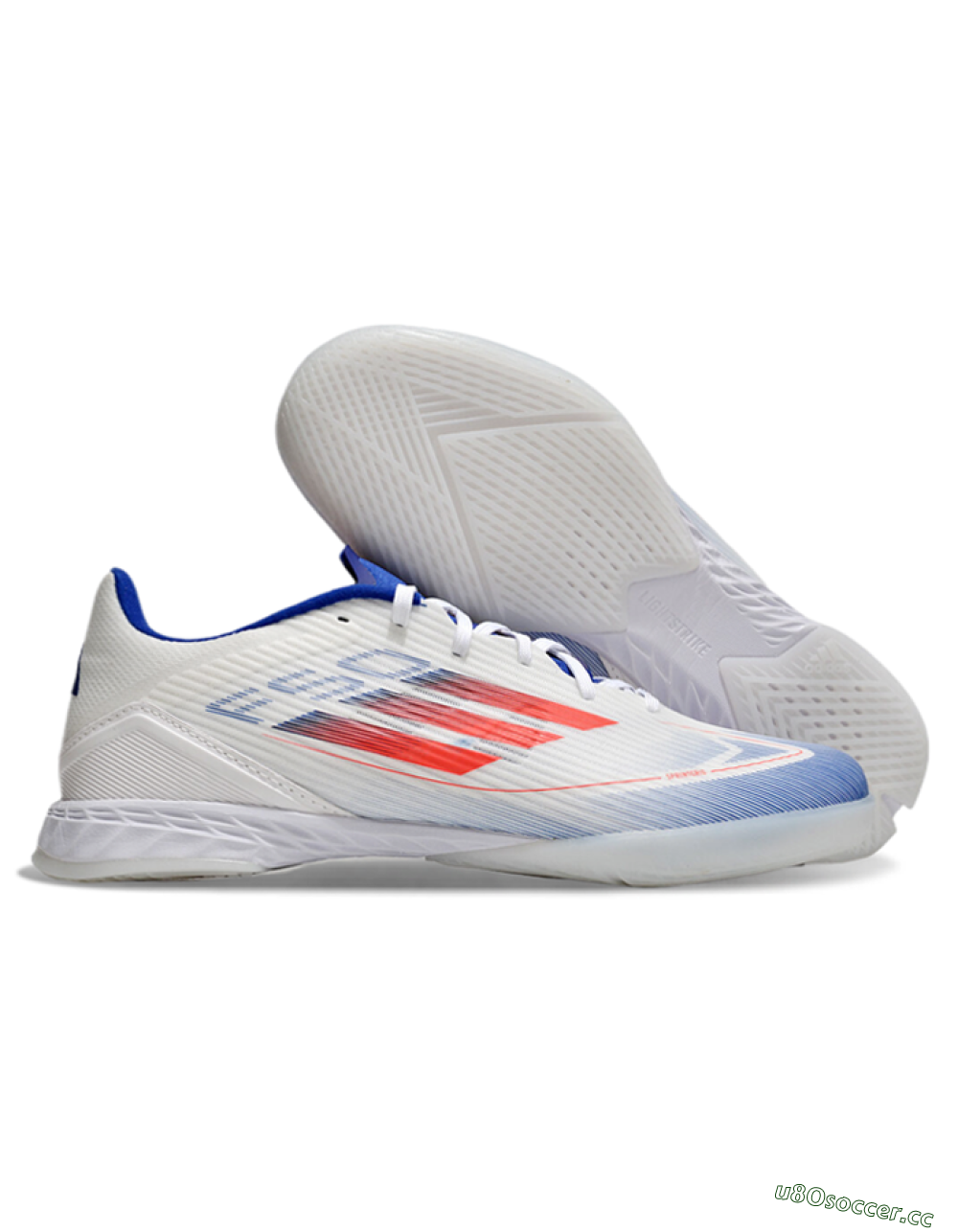 Unisex Adidas F50 Elite IC Indoor & Futsal Low-Tops Football Shoes - Blue/White/Red 2