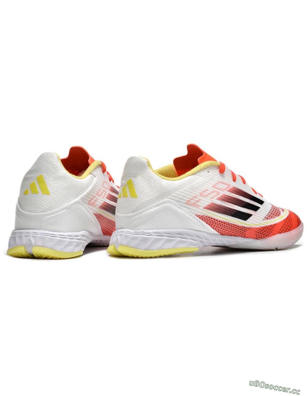 Unisex Adidas F50 Elite IC Indoor & Futsal Low-Tops Football Shoes - Red/White/Yellow 6