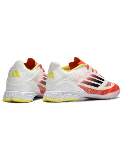 Unisex Adidas F50 Elite IC Indoor & Futsal Low-Tops Football Shoes - Red/White/Yellow