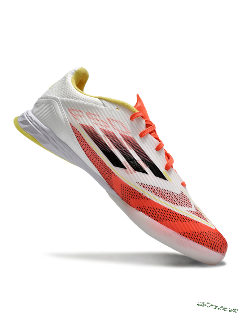 Unisex Adidas F50 Elite IC Indoor & Futsal Low-Tops Football Shoes - Red/White/Yellow 4