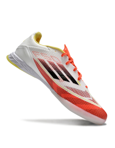 Unisex Adidas F50 Elite IC Indoor & Futsal Low-Tops Football Shoes - Red/White/Yellow