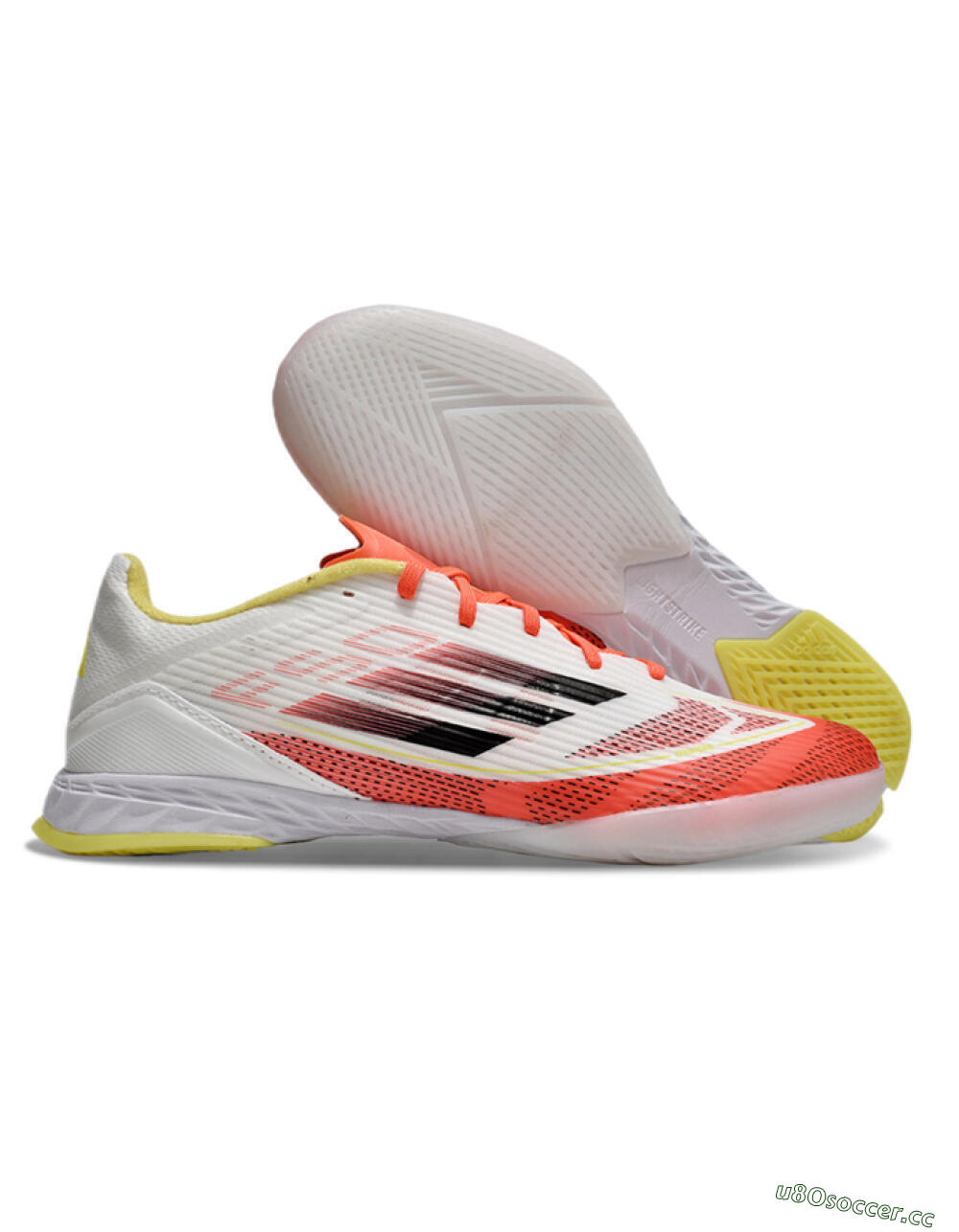 Unisex Adidas F50 Elite IC Indoor & Futsal Low-Tops Football Shoes - Red/White/Yellow 2