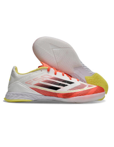 Unisex Adidas F50 Elite IC Indoor & Futsal Low-Tops Football Shoes - Red/White/Yellow
