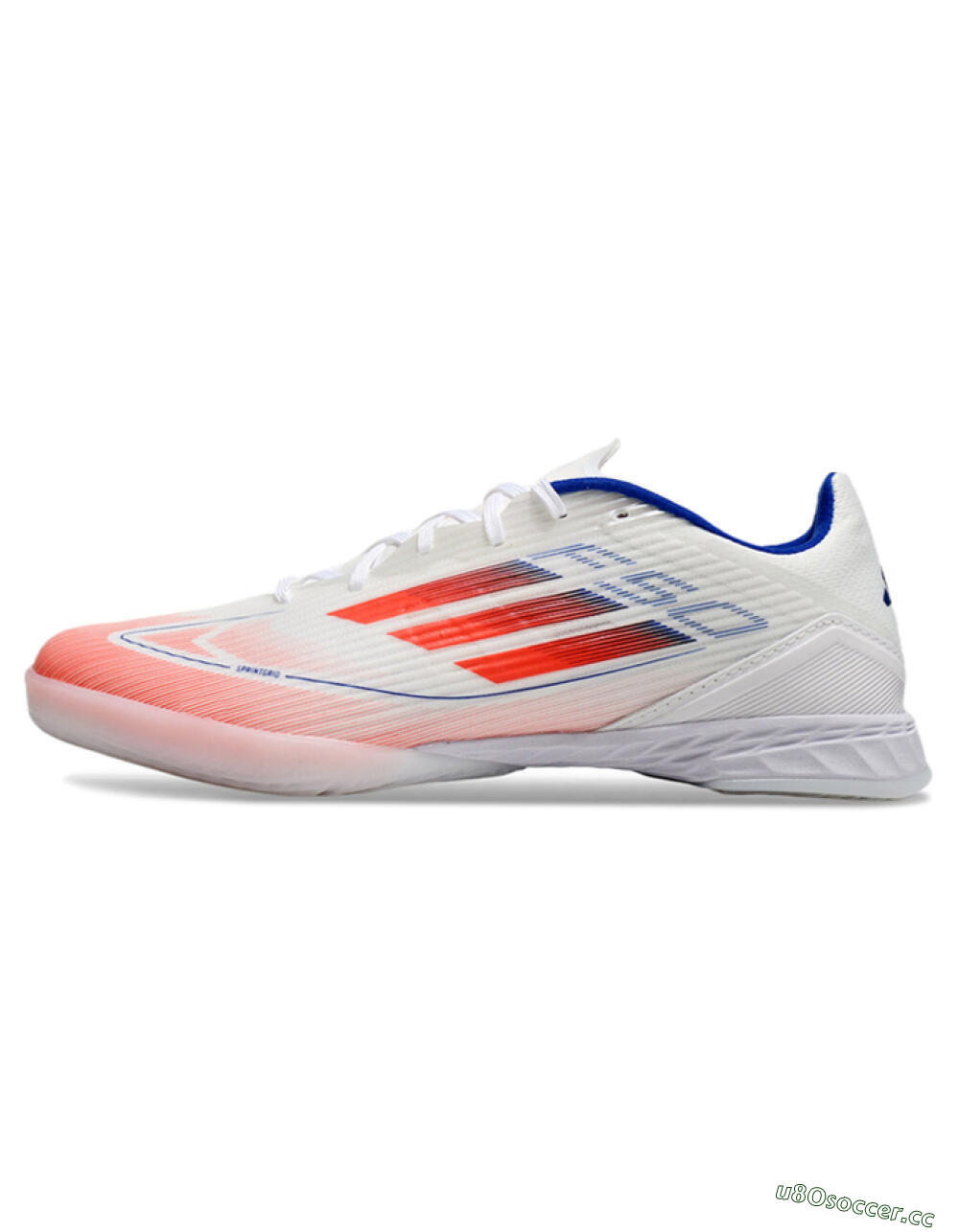 Unisex Adidas F50 Elite IC Indoor & Futsal Low-Tops Football Shoes - White/Red/Blue 0