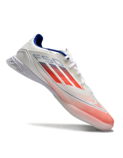 Unisex Adidas F50 Elite IC Indoor & Futsal Low-Tops Football Shoes - White/Red/Blue
