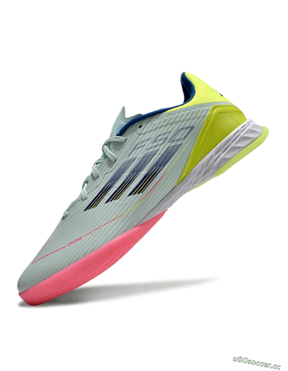 Unisex Adidas F50 Elite IC Indoor & Futsal Low-Tops Football Shoes - Jade/Blue/Yellow 5