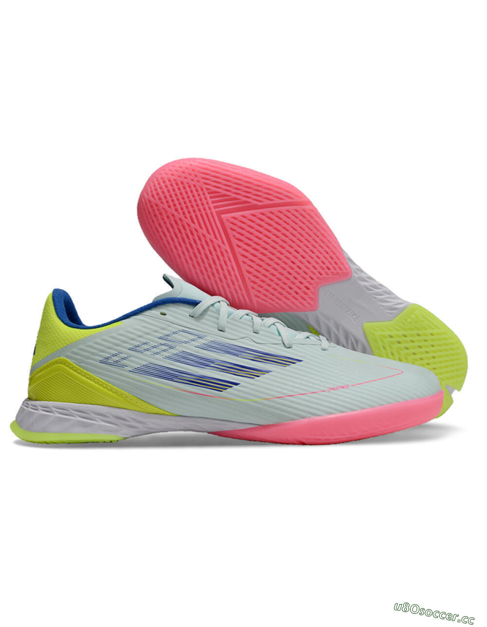 Unisex Adidas F50 Elite IC Indoor & Futsal Low-Tops Football Shoes - Jade/Blue/Yellow 2