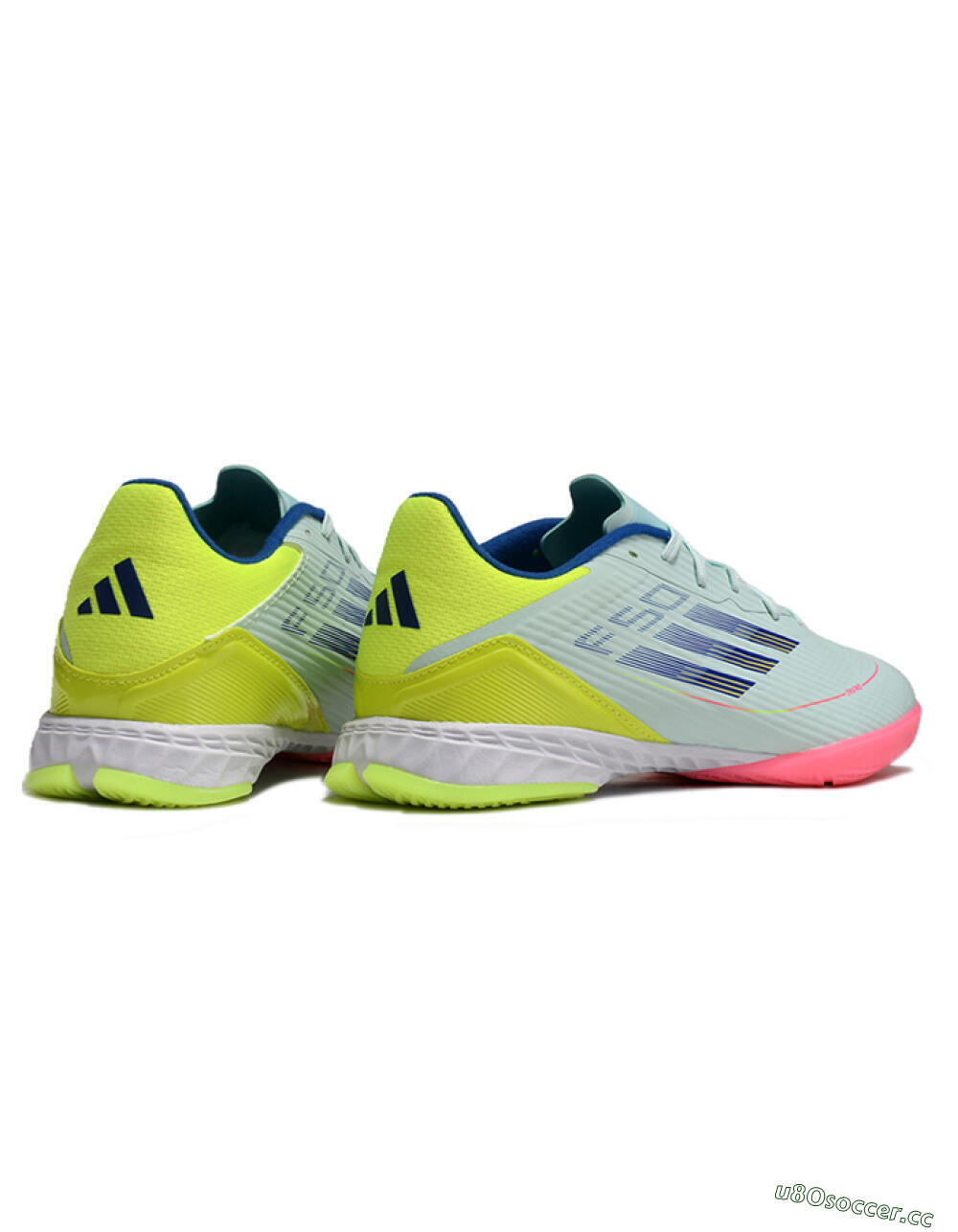 Unisex Adidas F50 Elite IC Indoor & Futsal Low-Tops Football Shoes - Jade/Blue/Yellow 6