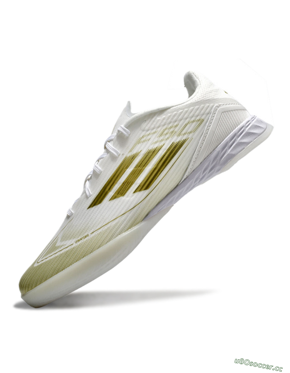 Unisex Adidas F50 Elite IC Indoor & Futsal Low-Tops Football Shoes - White/Gold 5