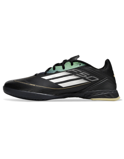 Unisex Adidas F50 Elite IC Indoor & Futsal Low-Tops Football Shoes - Black/White/Gold