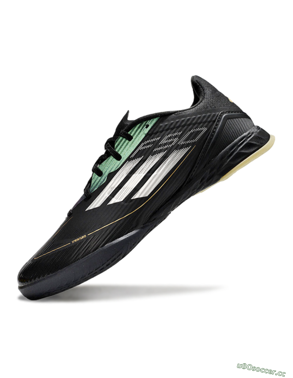 Unisex Adidas F50 Elite IC Indoor & Futsal Low-Tops Football Shoes - Black/White/Gold 5