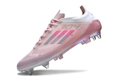 Men's Adidas F50 Elite 304 SG Soft Ground Low-Tops Football Boots - Pink/Gold/White