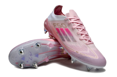 Men's Adidas F50 Elite 304 SG Soft Ground Low-Tops Football Boots - Pink/Gold/White