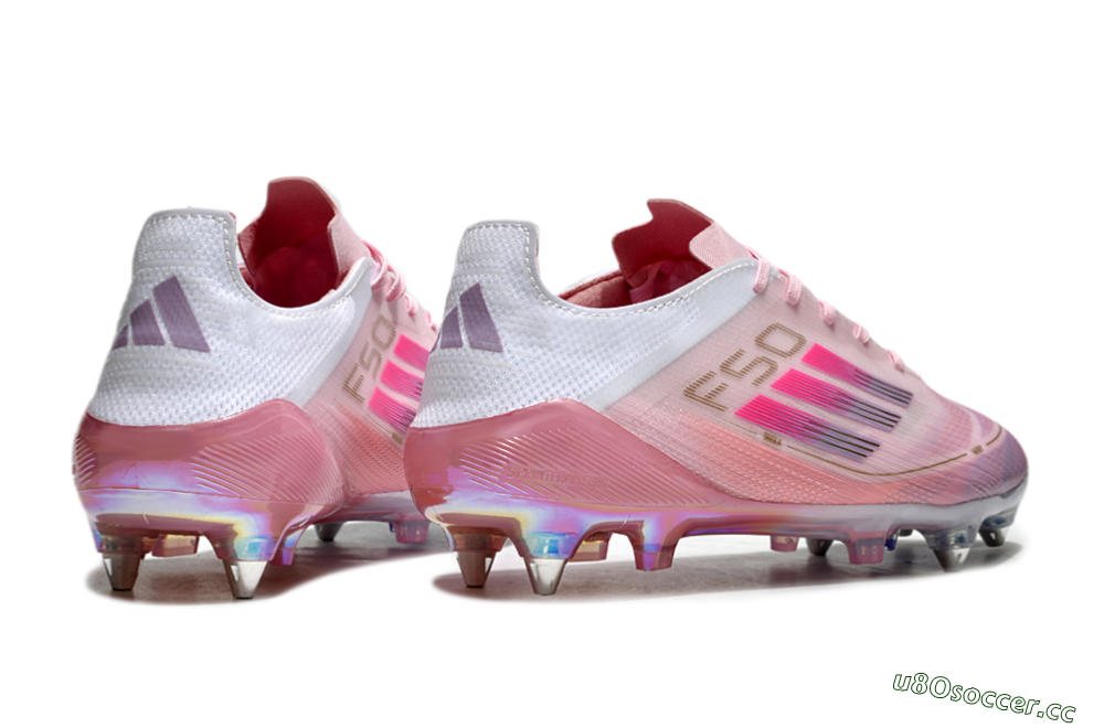 Men's Adidas F50 Elite 304 SG Soft Ground Low-Tops Football Boots - Pink/Gold/White 6
