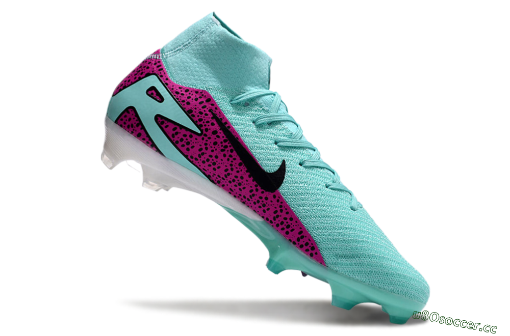 Unisex Nike Air Zoom Mercurial Superfly 10 Elite FG Firm Ground High-Tops Football Boots - Jade/Black/Purple 4