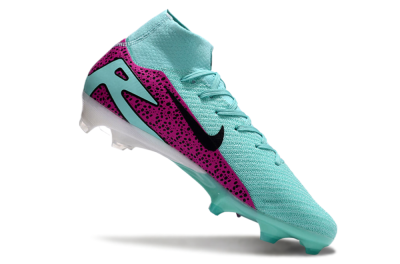 Unisex Nike Air Zoom Mercurial Superfly 10 Elite FG Firm Ground High-Tops Football Boots - Jade/Black/Purple