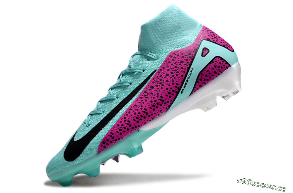 Unisex Nike Air Zoom Mercurial Superfly 10 Elite FG Firm Ground High-Tops Football Boots - Jade/Black/Purple 5