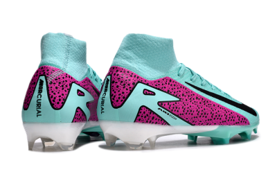 Unisex Nike Air Zoom Mercurial Superfly 10 Elite FG Firm Ground High-Tops Football Boots - Jade/Black/Purple