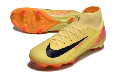 Men's Nike Air Zoom Mercurial Superfly 10 Elite FG Firm Ground High-Tops Football Boots - Yellow/Black/Red