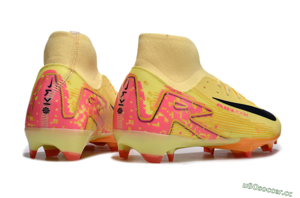 Men's Nike Air Zoom Mercurial Superfly 10 Elite FG Firm Ground High-Tops Football Boots - Yellow/Black/Red 6