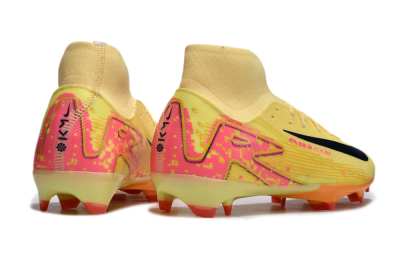 Men's Nike Air Zoom Mercurial Superfly 10 Elite FG Firm Ground High-Tops Football Boots - Yellow/Black/Red