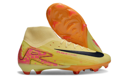 Men's Nike Air Zoom Mercurial Superfly 10 Elite FG Firm Ground High-Tops Football Boots - Yellow/Black/Red