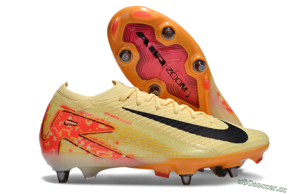 Men's Nike Air Zoom Mercurial Vapor 16 Elite SG Soft Ground Low-Tops Football Boots - Yellow/Black/Red 2