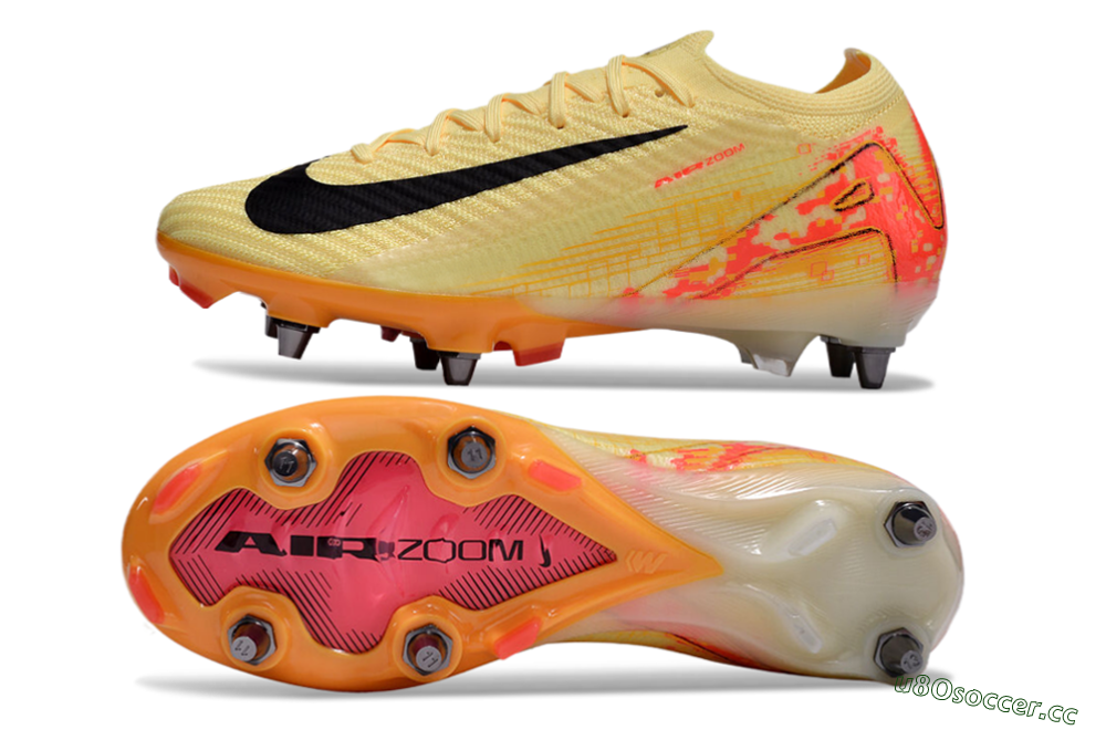 Men's Nike Air Zoom Mercurial Vapor 16 Elite SG Soft Ground Low-Tops Football Boots - Yellow/Black/Red 1