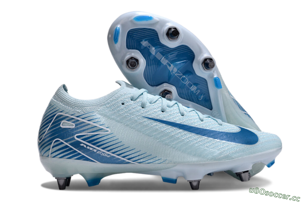 Men's Nike Air Zoom Mercurial Vapor 16 Elite SG Soft Ground Low-Tops Football Boots - Jade/Blue/White 2