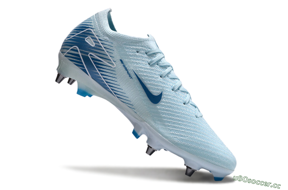 Men's Nike Air Zoom Mercurial Vapor 16 Elite SG Soft Ground Low-Tops Football Boots - Jade/Blue/White 4