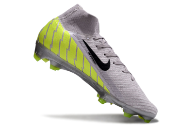 Unisex Nike Air Zoom Mercurial Superfly 10 Elite FG Firm Ground High-Tops Football Boots - Grey/Black/Yellow