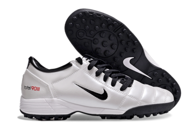 Men's Nike Total 90 II TF Artificial Turf Low-Tops Football Shoes - Silver/Black/White