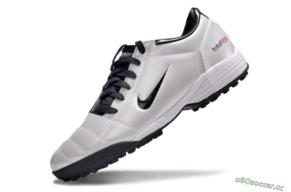 Men's Nike Total 90 II TF Artificial Turf Low-Tops Football Shoes - Silver/Black/White 5