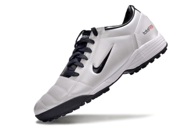 Men's Nike Total 90 II TF Artificial Turf Low-Tops Football Shoes - Silver/Black/White