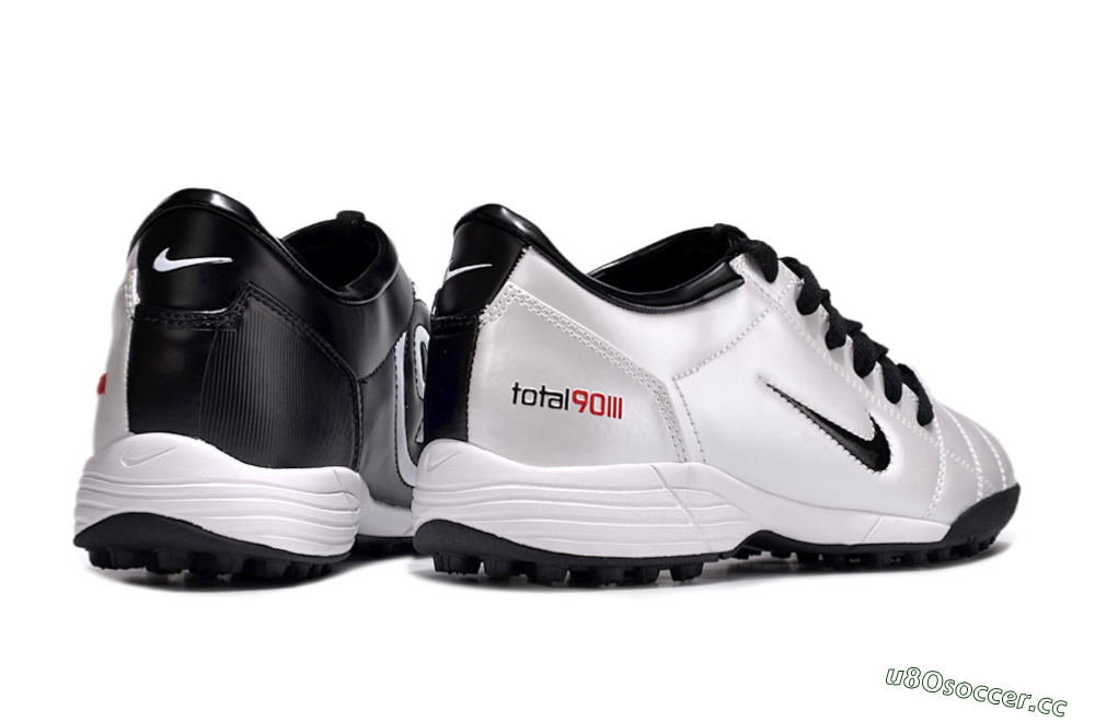 Men's Nike Total 90 II TF Artificial Turf Low-Tops Football Shoes - Silver/Black/White 6