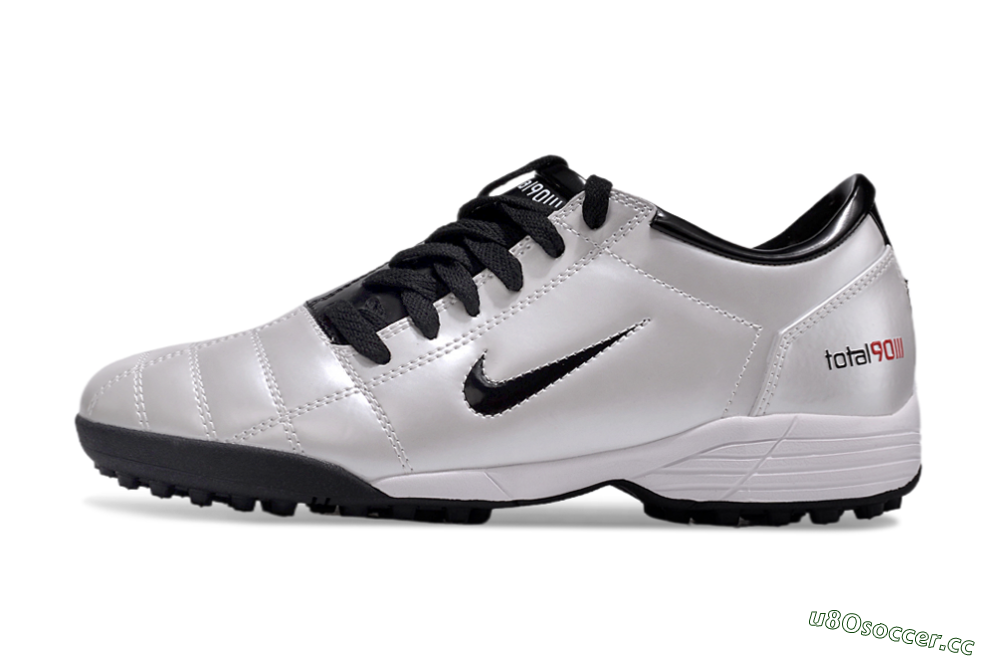 Men's Nike Total 90 II TF Artificial Turf Low-Tops Football Shoes - Silver/Black/White 0