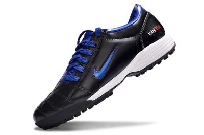 Men's Nike Total 90 II TF Artificial Turf Low-Tops Football Shoes - Black/Blue/White