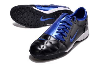Men's Nike Total 90 II TF Artificial Turf Low-Tops Football Shoes - Black/Blue/White