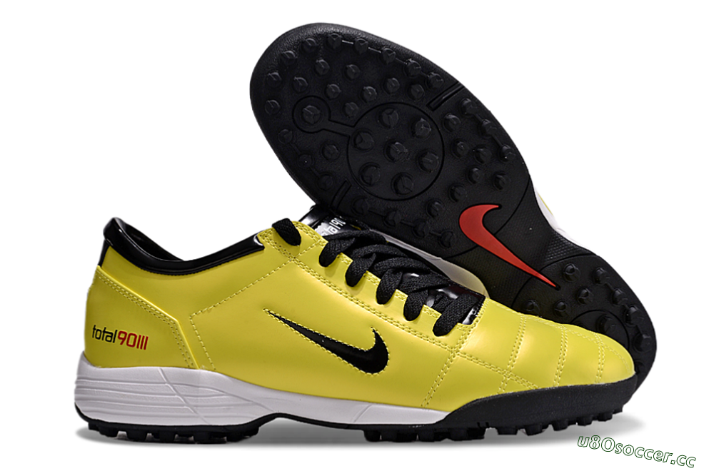 Men's Nike Total 90 II TF Artificial Turf Low-Tops Football Shoes - Yellow/Black/White 2