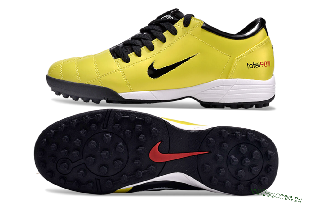 Men's Nike Total 90 II TF Artificial Turf Low-Tops Football Shoes - Yellow/Black/White 1