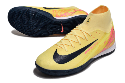 Men's Nike Air Zoom Mercurial Superfly 10 Elite IC Indoor & Futsal High-Tops Football Shoes - Yellow/Black/Red