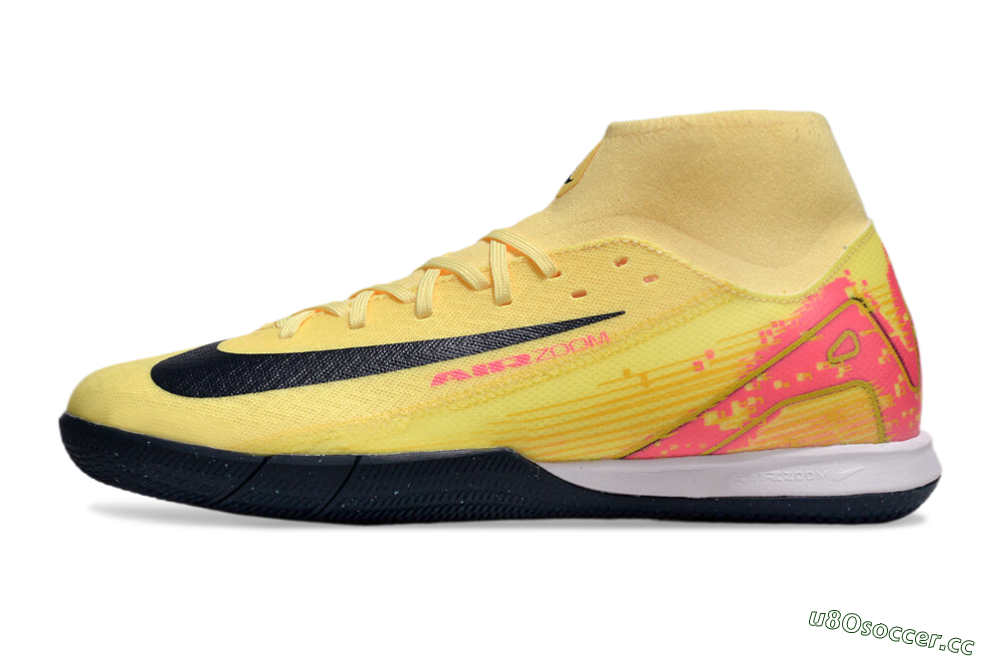 Men's Nike Air Zoom Mercurial Superfly 10 Elite IC Indoor & Futsal High-Tops Football Shoes - Yellow/Black/Red 0