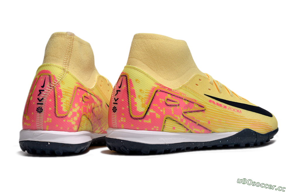 Men's Nike Air Zoom Mercurial Superfly 10 Elite TF Artificial Turf High-Tops Football Shoes - Yellow/Black/Red 6
