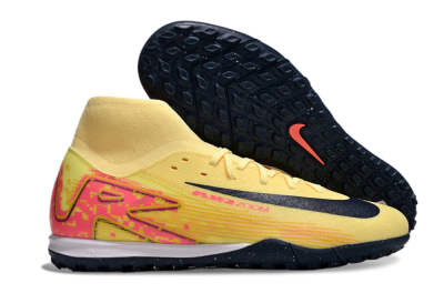 Men's Nike Air Zoom Mercurial Superfly 10 Elite TF Artificial Turf High-Tops Football Shoes - Yellow/Black/Red