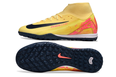 Men's Nike Air Zoom Mercurial Superfly 10 Elite TF Artificial Turf High-Tops Football Shoes - Yellow/Black/Red