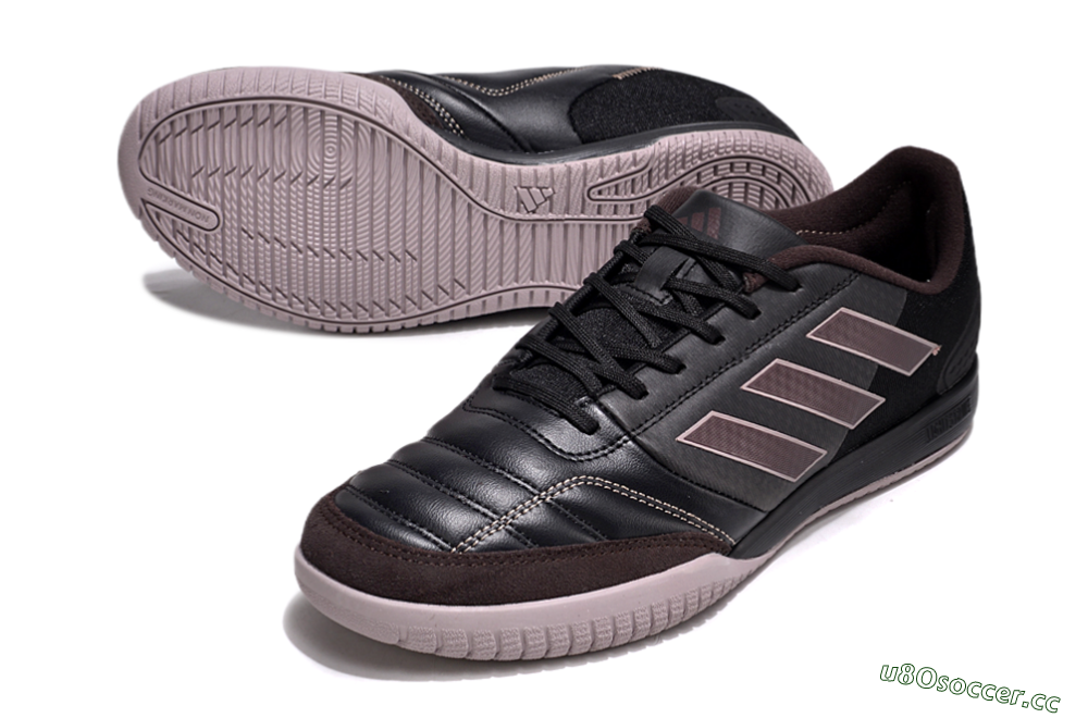 Men's Adidas Top Sala Competition IC Indoor & Futsal Low-Tops Football Shoes - Black/Brown/Pink 3