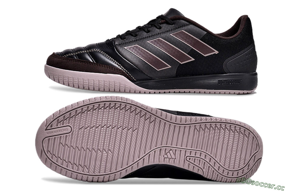 Men's Adidas Top Sala Competition IC Indoor & Futsal Low-Tops Football Shoes - Black/Brown/Pink 1