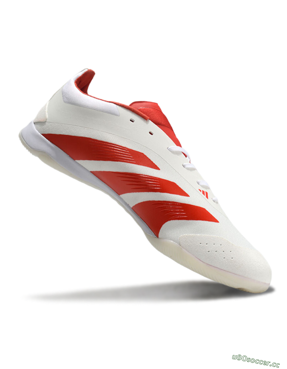 Unisex Adidas Predator 24 Elite IC Indoor & Futsal Low-Tops Football Shoes - Beige/Red/White 4