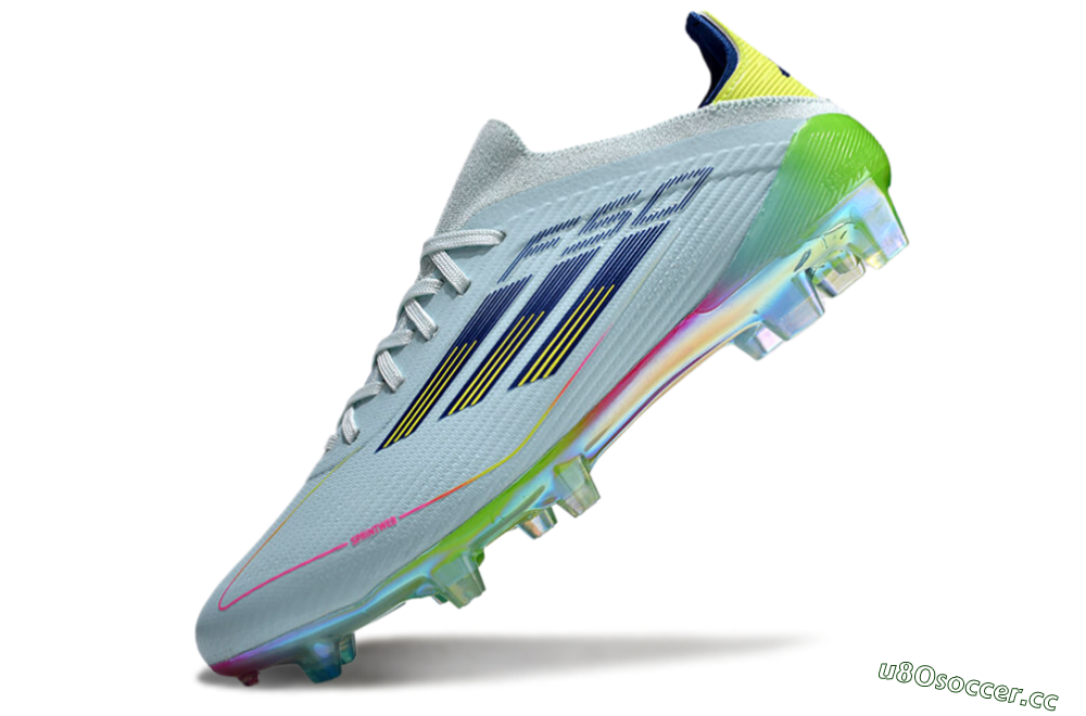 Unisex Adidas F50 Elite FG Firm Ground Low-Tops Football Boots - Jade/Blue/Yellow 6