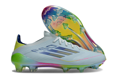 Unisex Adidas F50 Elite FG Firm Ground Low-Tops Football Boots - Jade/Blue/Yellow